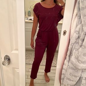 Silence+Noise Burgundy Jumpsuit